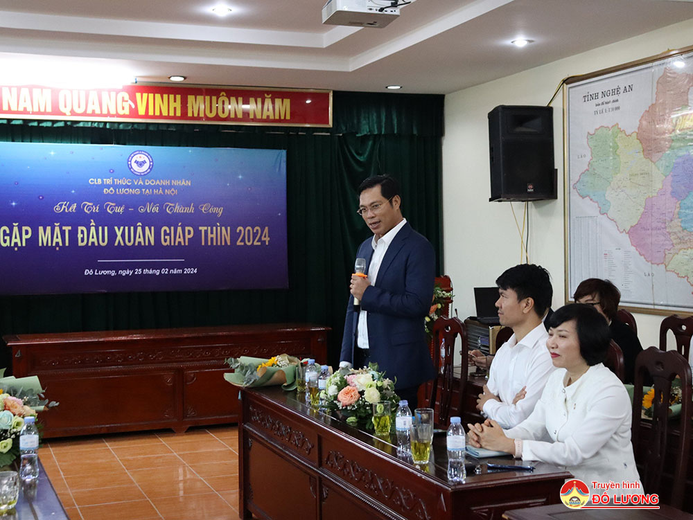 Đồng chí Bùi Duy Đông, Bí thư Huyện ủy, phát biểu